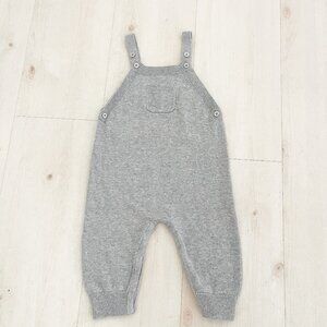 Angel Dear Light Gray Baby Knit Overalls Size- 12-18 Months